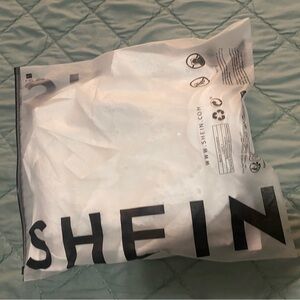 SHEIN White Eyelet Lace Fabric